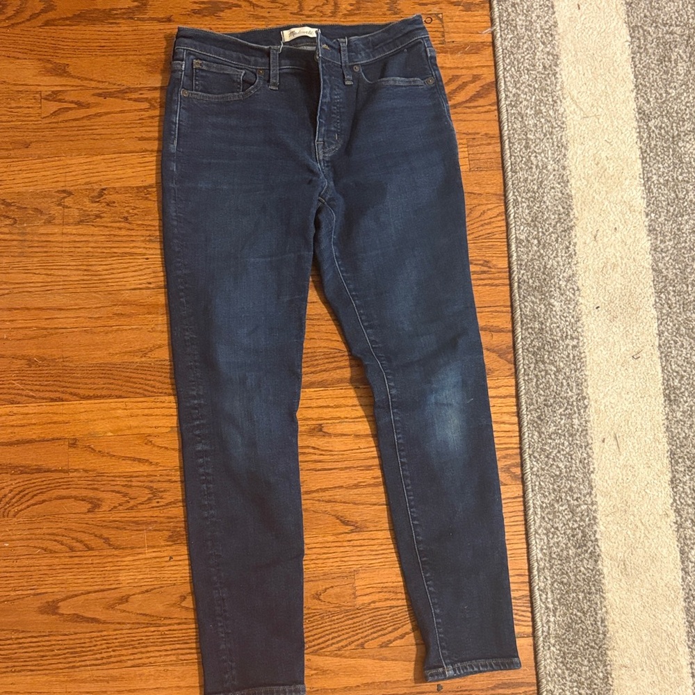Dark Blue Skinny mid rise madewell jeans